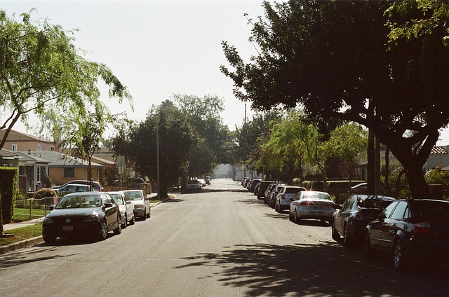 stock photo of neighborhood road